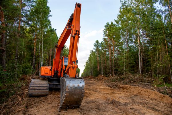 Backhoe Land Clearing in Brandon